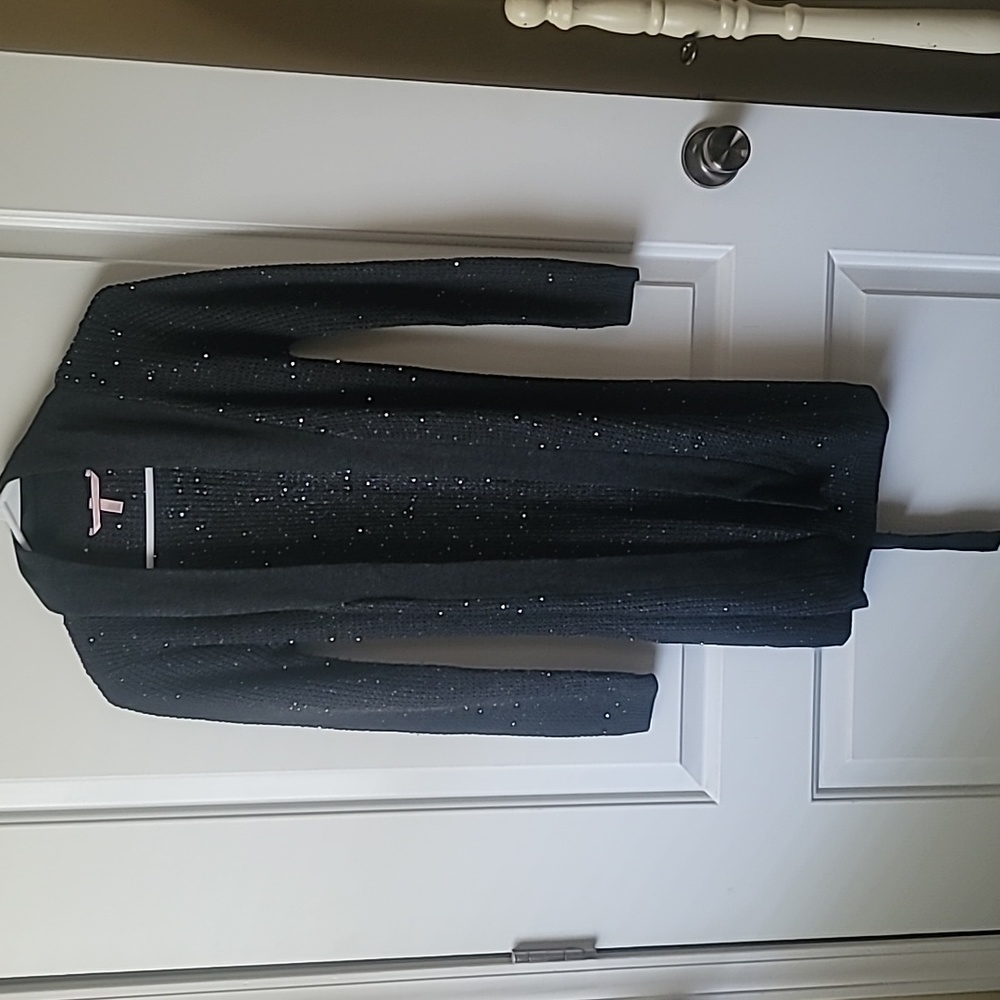 Victoria secret cardigan, black and silver